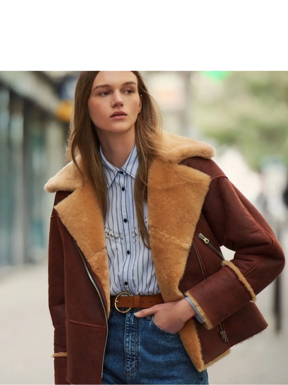 Sandro Shearling Coat